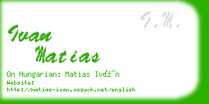 ivan matias business card